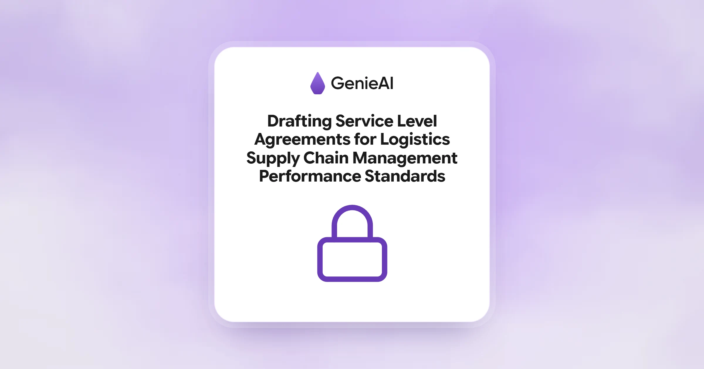 Drafting Service Level Agreements for Logistics Supply Chain Management Performance Standards