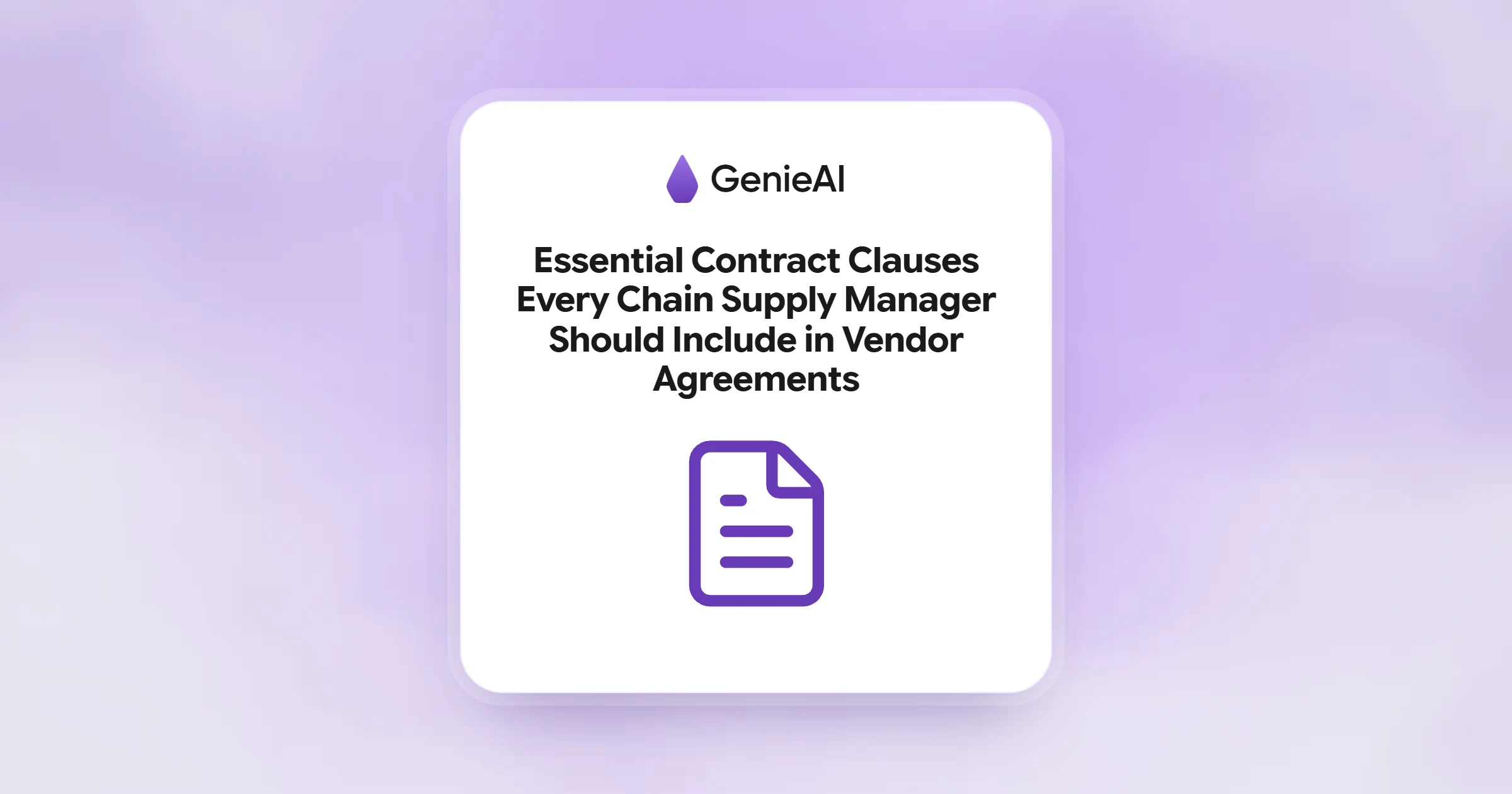 Essential Contract Clauses Every Chain Supply Manager Should Include in Vendor Agreements